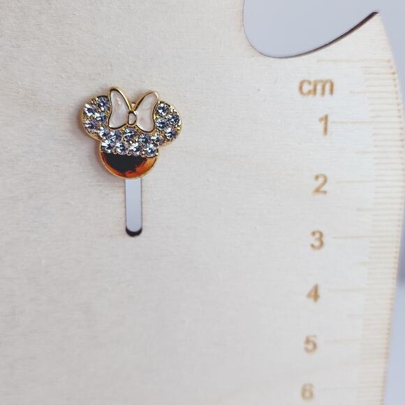 Disney x BaubleBar Minnie Mouse Gold Tone Stud Earrings - Picture 9 of 10